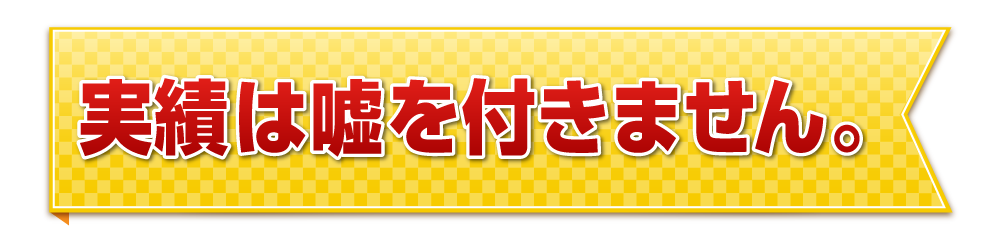 実績は嘘を付きません。